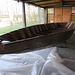 Il "Rueron", barca tipica del Lago di Varese restaurata ed esposta a Cazzago Brabbia.