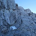 Abstieg nach der Mittelspitze im Rückblick.