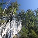 zwischendurch mal unter Felswänden