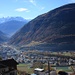 Blick von Eggerberg über Visp in die Mischabelgruppe.