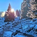 An der Holzegg kam ich endlich in die Sonne. Sonst hätte ich doch noch die Handschuhe aus dem Rucksack holen müssen.