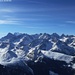Vue de la Pointe de Boveire sur le Massif du Mont Blanc