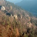 Das Felsenlabyrinth, da komme ich her. Rechts unten die Küssende Sau.