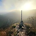 Felssporn der Günzelburg gegen Weiler im Achtal.