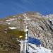 Gipfelaufbau Schafberg und Abzweigung Richtung Rotsteinpass