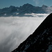 Nebelmeer über dem Reusstal: Gr. Ruchen, Gr. und Kl. Windgällen von der E-Flanke