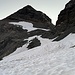 Im Aufstieg zum Hockenhorn zu Beginn des Schneefeldes