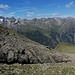 Rückblick etwas oberhalb der Schlucht. Unten ist die Schwarzenbergalpe nochmal zu sehen.