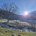 Die Sonne scheint uns nochmals vom Robmen her an