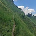 Hangquerung östlich der Cima Ora
