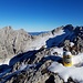 Hinter dem Hinterberghorn zeigt sich der Hochkalter. 