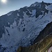 Blick hinüber zum Papstweg und den wild zerrissenen Glacier du Dome, über den es morgen runter gehen soll.