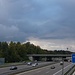 schnell wieder heim, über die A8, der nächste Regen nähert sich schon