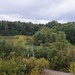 Blick hinab zum Kiesweiher
