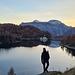 Rientro al lago di Devero al calare della sera