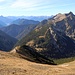 Blick über den aufgestiegenen Grat zu den Geierköpfen