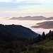 Letzte Sonnenstrahlen auf dem Nebelmeer