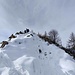 salendo verso La Cima