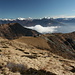 Vista sull'Alpe Morisciolo durante la salita alla Cimetta d'Orino.