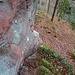 Tiefblick. Hier bin ich heraufgeklettert. Ist nicht schwierig.