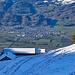 Alp Bargälla und die Ortschaft Sevelen im Hintergrund