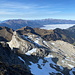 Naafkopf - Ausblick am Gipfel in etwa westliche/nordwestliche Richtung, u. a. mit Alvier und Alpstein.
