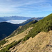 Unterwegs zwischen Tälihöhi und Nospitz - Mittlerweile in der Flanke mit Blick über das Rheintal zum Alpstein.