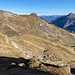 Im Aufstieg zum Naafkopf - Rückblick über das Betllerjoch, u. a. zu Augstenberg und Gorfion.