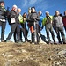 Immancabile foto di gruppo sulla vetta; da sinistra: Imerio, Giordano, Angelo, Gigi, Paolo, Gimmy, Roberto, Giorgio, Francesco