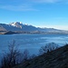 Noch schattiger Seeblick ob Merligen