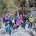 Foto di gruppo alla cascata della Froda