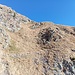 Hier setze ich meinen Aufstieg zum Grat hin fort.