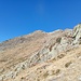 Rückblick beim querenden Abstieg ins Wanser Tal