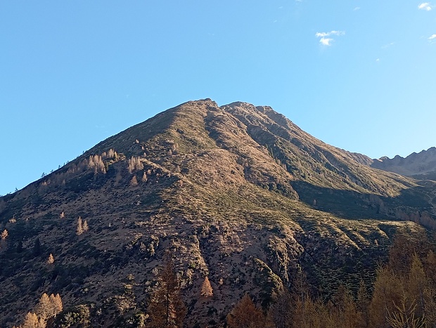 Blick zur kürzlich bestiegenen Seespitze