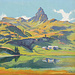 Seebenalpsee mit Sächsmoor, Aquarell von Victor Wildhaber (1896 - 1868)