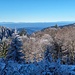 Blick über die Hochnebeldecke über dem Rheintal zu den Vogesen