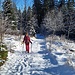 im Schnee werden sogar eher öde Waldwege zum Genuss