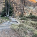 gesicherter Abstieg nahe der Schlucht ...