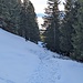 Schnee Landschaft etwas unter der Hohen Kugel