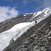 Der Abstieg zur Fründenhütte erfordert Erfahrung und gute Orientierung (wenig später hätten wir ohne Hilfe des Hüttenwirt nicht auf den unteren Gletscher gefunden)