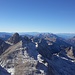 Tolle Fernsicht nach Südwesten, davor die Cima dell'Uomo.