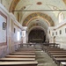 L'interno della chiesa di San Quirico sulla sommità del monte omonimo.