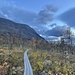 Moorige Gebiete werden (insbesondere entlang des Kungsleden) häufig auf Planken überquert. Im späteren, weniger erschlossenen Teil der Tour finden sich weniger oder oft morsche Planken