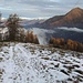 Superati circa 300 m di dislivello, la pendenza diminuisce ed in prossimità di un piccolo e rustico bivacco (Bivacco Torriani) si arriva sul Pizzo degli Asini (m 1386), la prima della cime che oggi raggiungeremo.