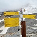 Wegweiser an der Mantova-Hütte