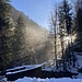 letzte Sonnenstrahlen aus dem Güggigraben