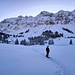 Auf dem Hinweg hätten wir uns im Schatten der Alpsteinkette den Sonnenschutz sparen können. Mit -5 Grad war es auf der Schwägalp vergleichsweise mild gegenüber -10 Grad in Urnäsch.