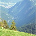 Blick ins Val Calanca. Unten in der Ebene liegt Grono 333m.