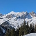 Blick von der Alp Fros zum Lütispitz, Schofwisspitz, Gamsturm