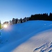 Ein Sonnenstrahl im Aufstieg zum Schwarzenberg